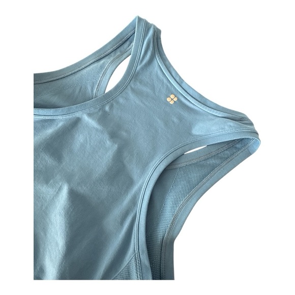 Sweaty Betty‎ Athlete Seamless Crop Workout Baby Blue Tank - Picture 6 of 7
